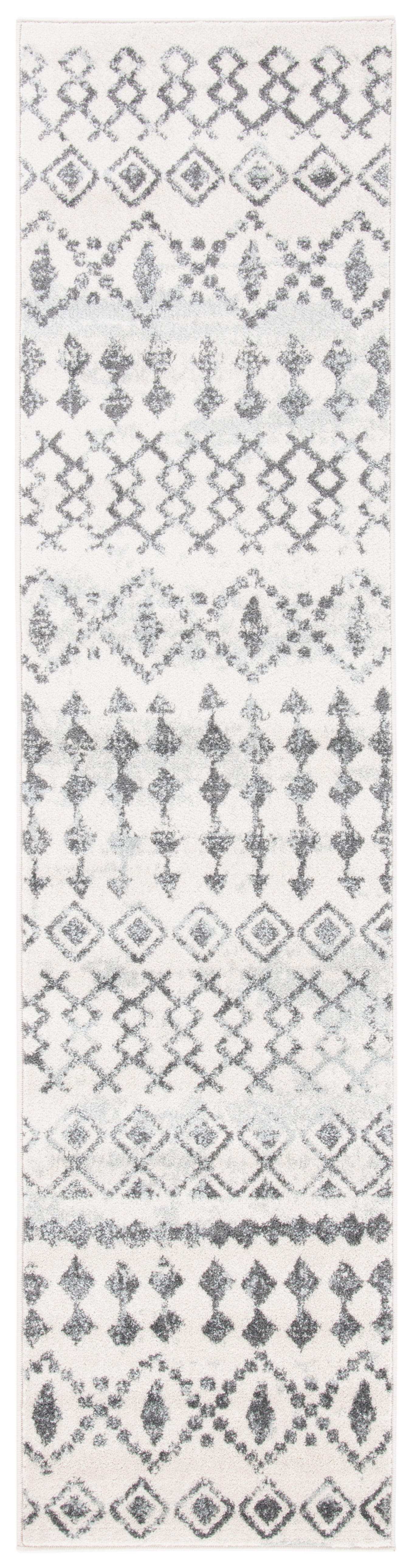 SAFAVIEH Mercer Everitt Distressed Runner Rug, Ivory/Grey, 2' x 8'
