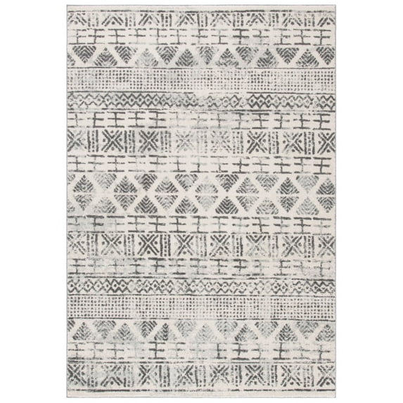 SAFAVIEH Mercer Katherina Distressed Runner Rug, Ivory/Grey, 2' x 8'
