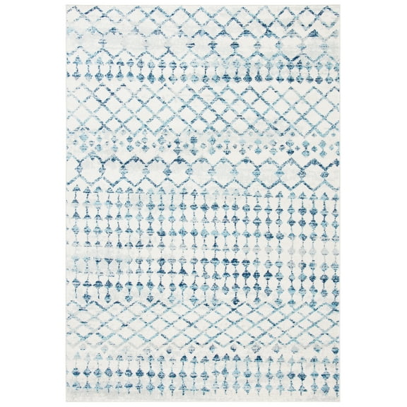 SAFAVIEH Mercer Quinn Distressed Area Rug, Ivory/Turquoise, 4' x 6'