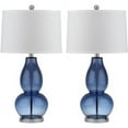 thumbnail image 1 of SAFAVIEH Mercurio 28.5 in. H Double Gourd Glass Table Lamp, Blue, Set of 2, 1 of 5