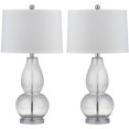 thumbnail image 1 of SAFAVIEH Mercurio 28.5 in. H Double Gourd Glass Table Lamp, Clear Cracked, Set of 2, 1 of 5