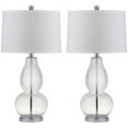 thumbnail image 1 of SAFAVIEH Mercurio 28.5 in. H Double Gourd Glass Table Lamp, Clear, Set of 2, 1 of 5