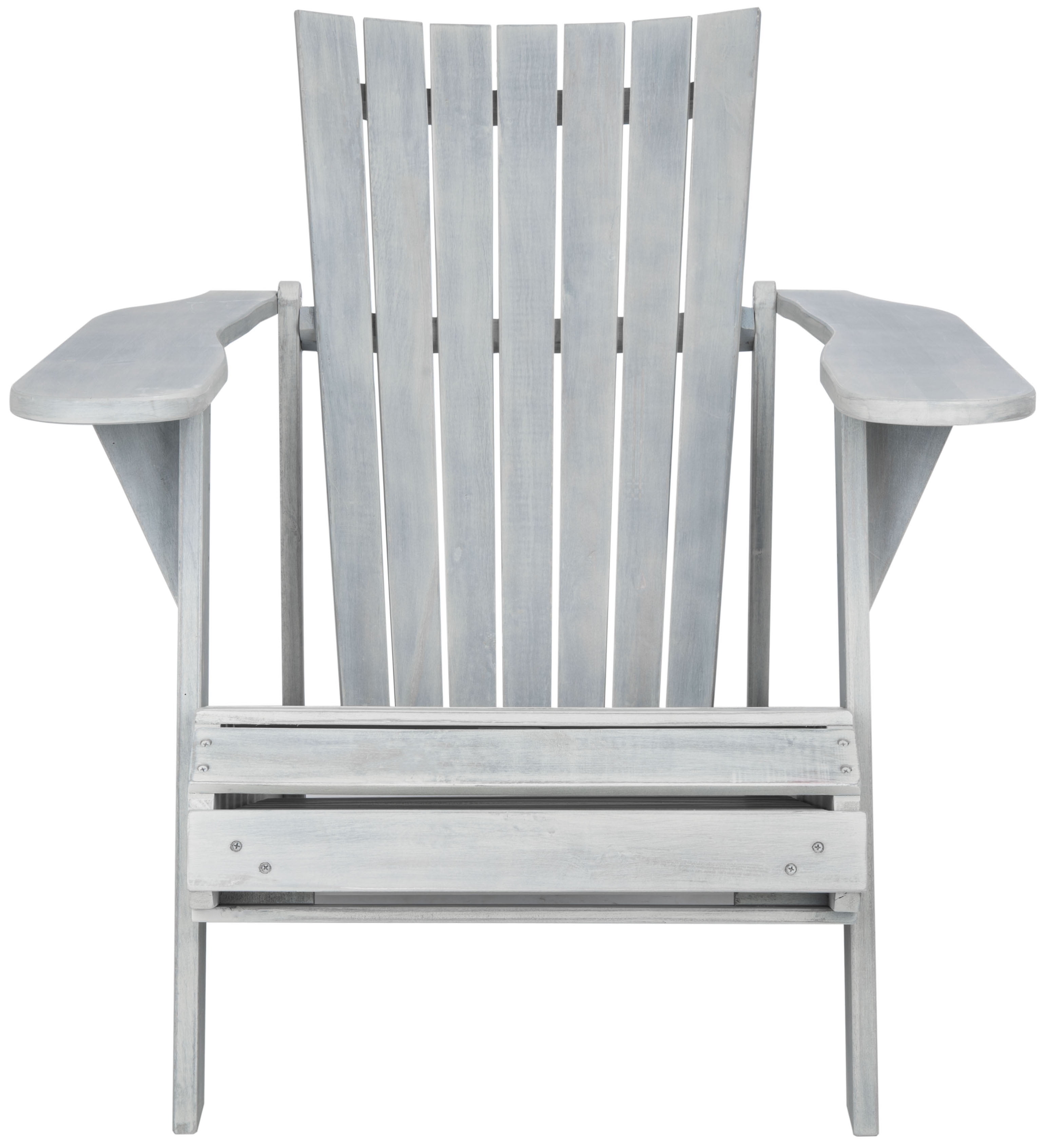 SAFAVIEH Merlin Outdoor Patio Adirondack Chair w/Footrest, Ash Grey