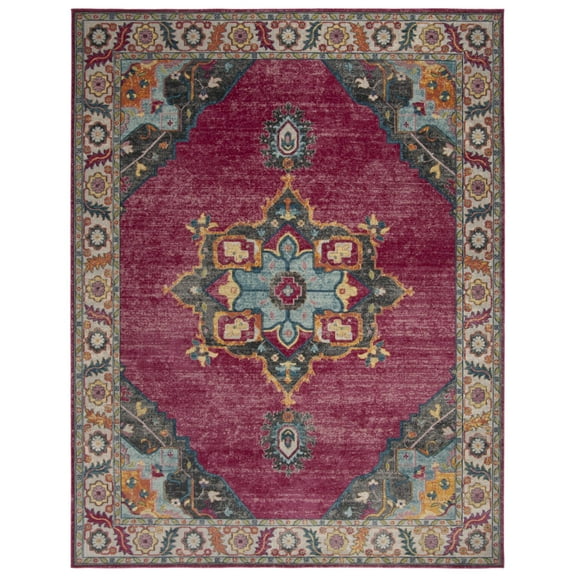 SAFAVIEH Merlot Collection MER108R Fuchsia / Multi Rug