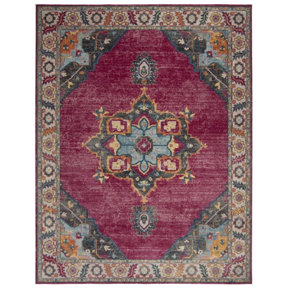 SAFAVIEH Merlot Collection MER108R Fuchsia / Multi Rug