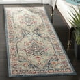 thumbnail image 1 of SAFAVIEH Merlot Connie Floral Bordered Runner Rug, Navy/Aqua, 2'9" x 8', 1 of 7