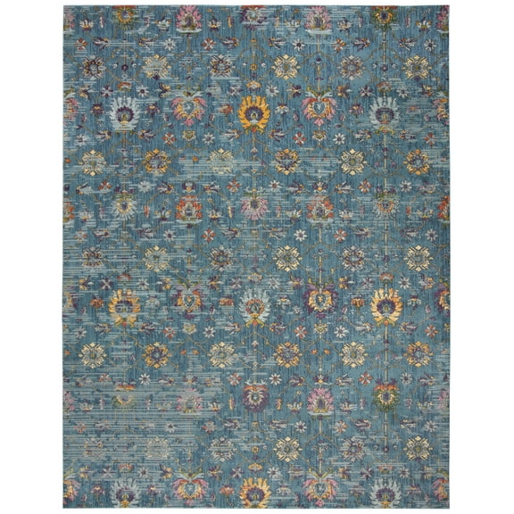 SAFAVIEH Merlot Leslie Floral Area Rug, Blue/Multi, 9' x 12'