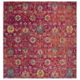 thumbnail image 1 of SAFAVIEH Merlot Leslie Floral Area Rug, Red/Multi, 6'7" x 6'7" Square, 1 of 8