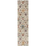 SAFAVIEH Merlot Leslie Floral Runner Rug, Cream/Multi, 2' x 8'