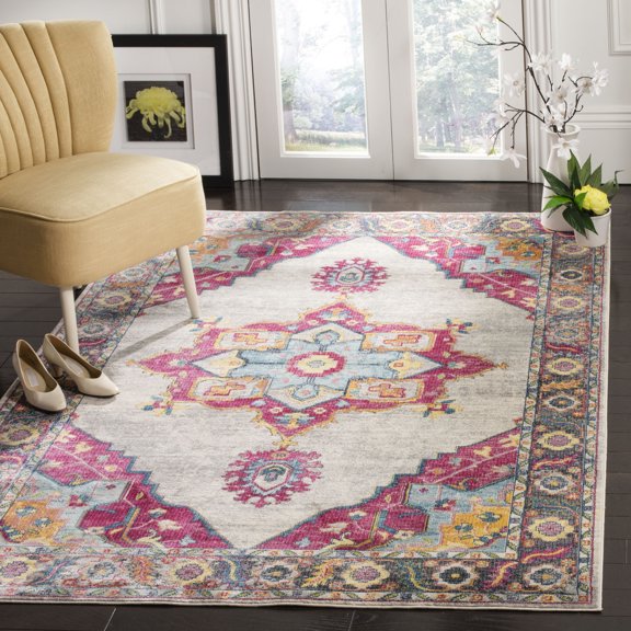 SAFAVIEH Merlot Rosamund Floral Area Rug, Cream/Multi, 9' x 12'