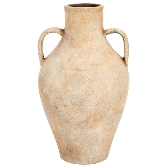 SAFAVIEH Mesa 14" Solid Natural Stoneware Amphora Vase
