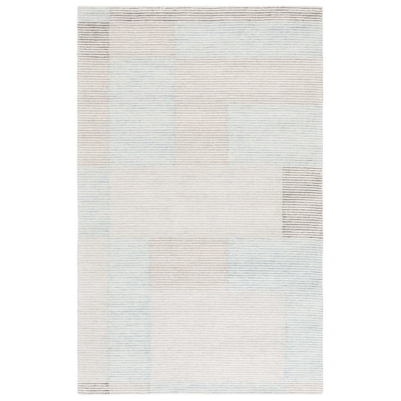 SAFAVIEH Metro Abraham Geometric Area Rug, Ivory/Light Blue, 8' x 10'