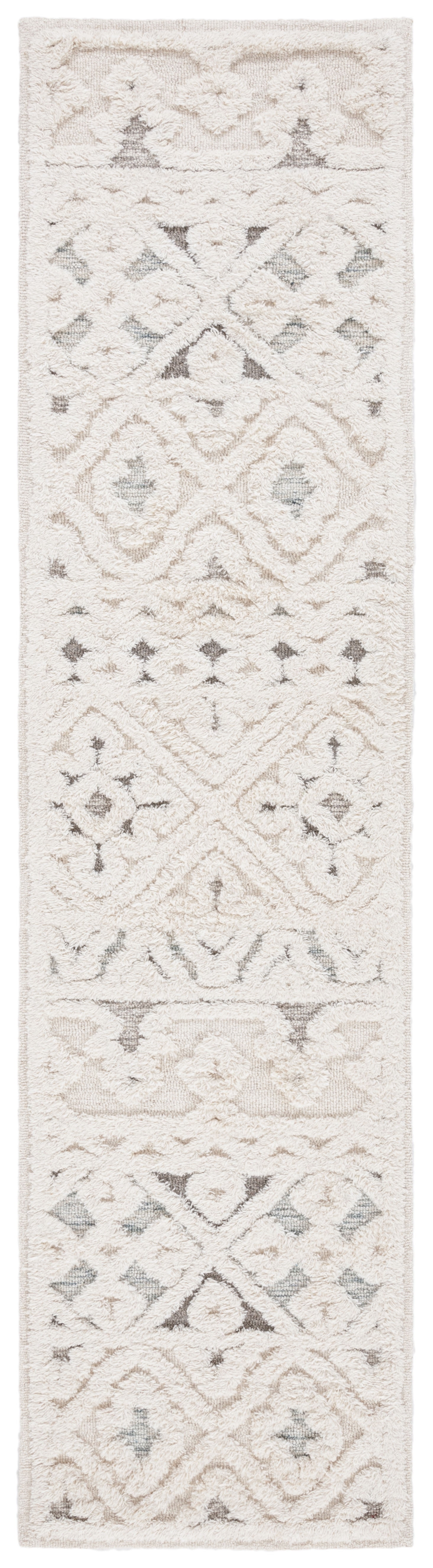 SAFAVIEH Metro Addison Southwestern Runner Rug, Ivory/Grey, 2'3" x 9'