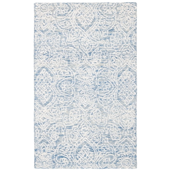 SAFAVIEH Metro Aditi Medallion Area Rug, Blue/Ivory, 2'3" x 4'