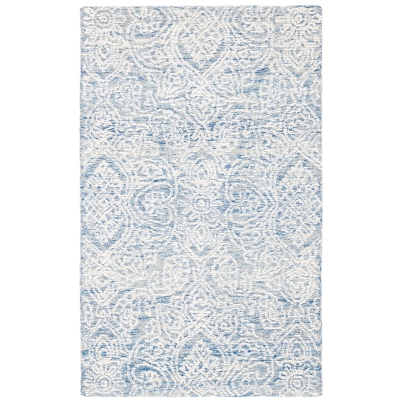 SAFAVIEH Metro Aditi Medallion Area Rug, Blue/Ivory, 2' x 3'
