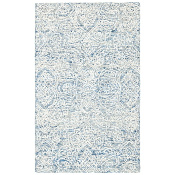 SAFAVIEH Metro Aditi Medallion Area Rug, Blue/Ivory, 3' x 5'