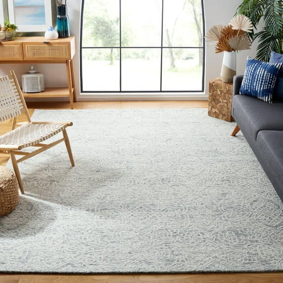 SAFAVIEH Metro Aditi Medallion Area Rug, Dark Grey/Ivory, 3' x 5'