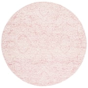 SAFAVIEH Metro Aditi Medallion Area Rug, Pink/Ivory, 6' x 6' Round