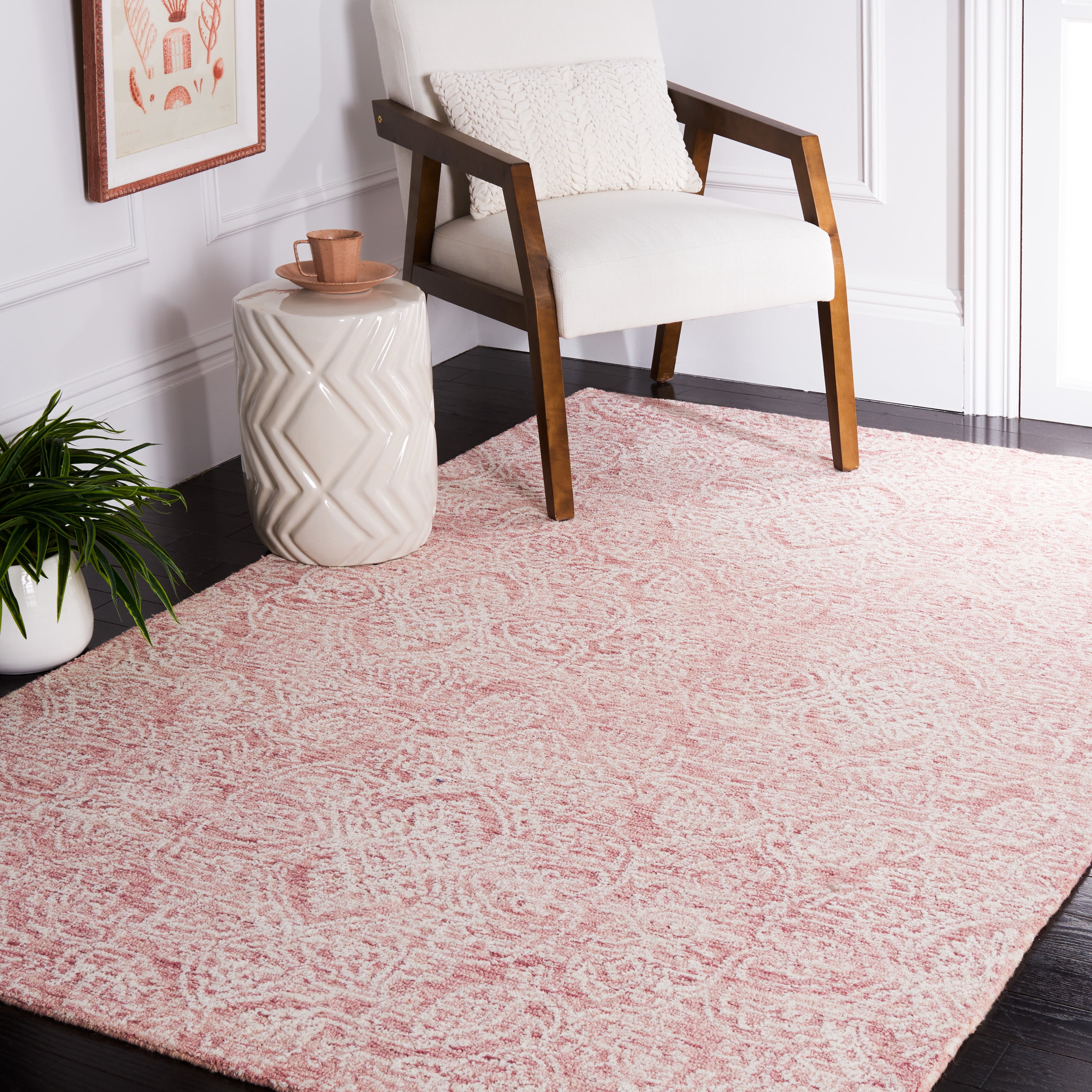 Safavieh Metro Aditi Medallion Area Rug, Pink/Ivory, 6' x 6' Square