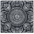 thumbnail image 1 of SAFAVIEH Metro Alaois Medallion Area Rug, Black/Ivory, 6' x 6' Square, 1 of 8