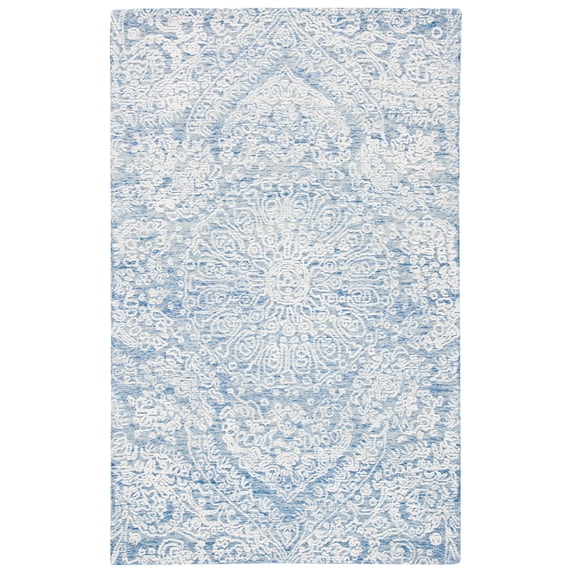 SAFAVIEH Metro Alaois Medallion Area Rug, Blue/Ivory, 6' x 9'