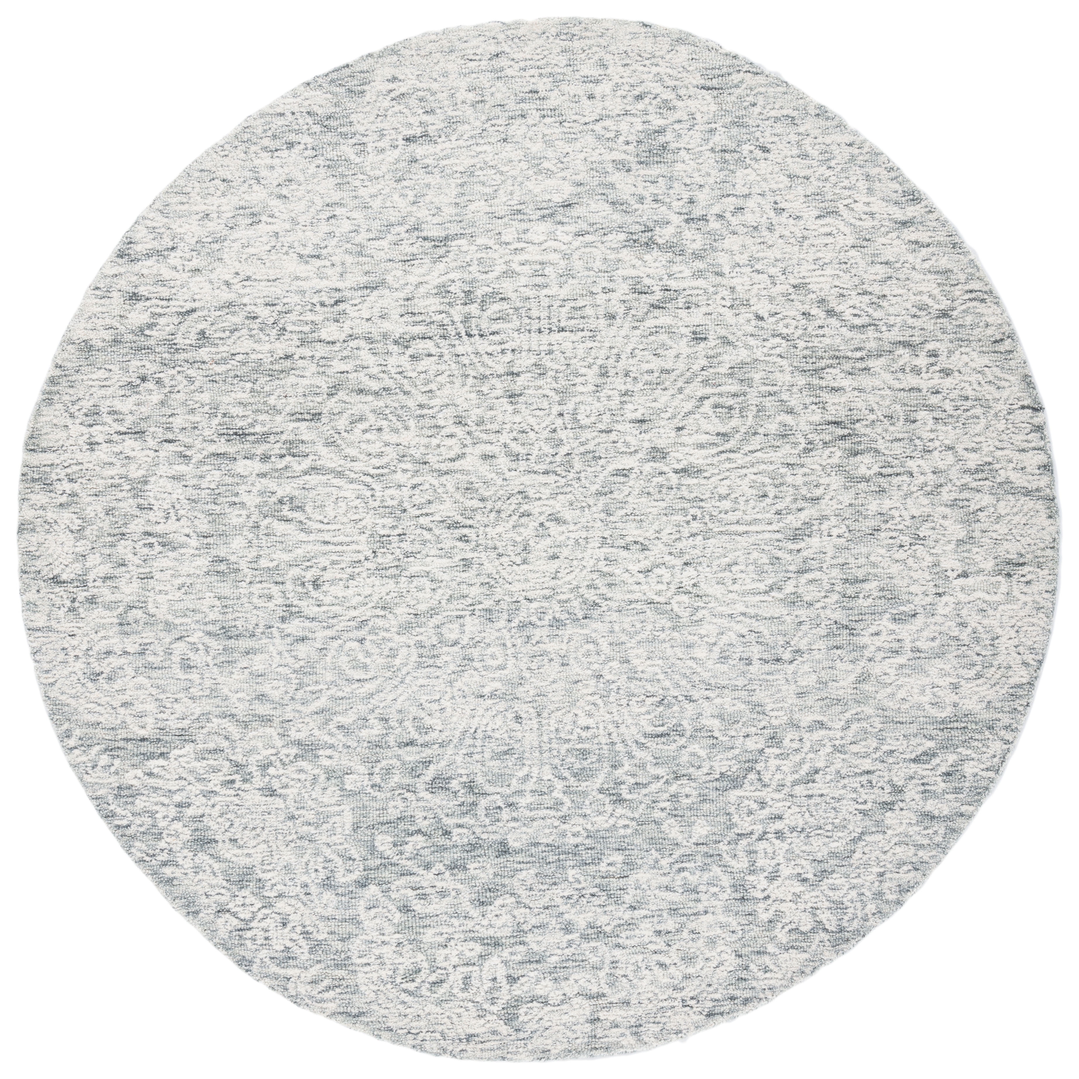 SAFAVIEH Metro Alaois Medallion Area Rug, Dark Grey/Ivory, 6' x 6' Round