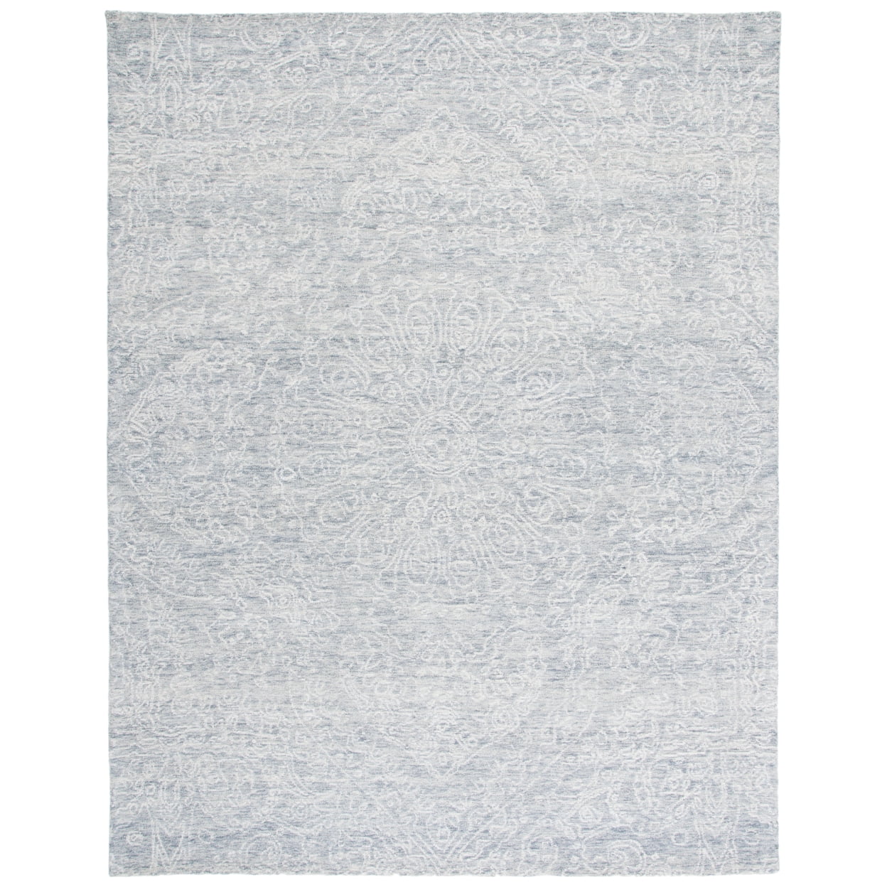 Grey and Ivory Hand-Tufted Wool Area Rug 3' x 5'