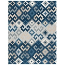 SAFAVIEH Metro Amable Geometric Area Rug, Blue/Ivory, 8' x 10'