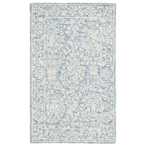 SAFAVIEH Metro Amias Medallion Area Rug, Blue/Ivory, 4' x 6'