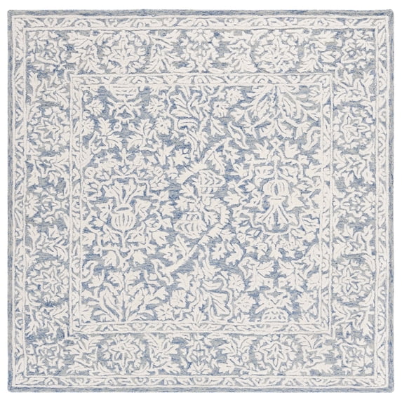 SAFAVIEH Metro Amias Medallion Area Rug, Blue/Ivory, 6' x 6' Square