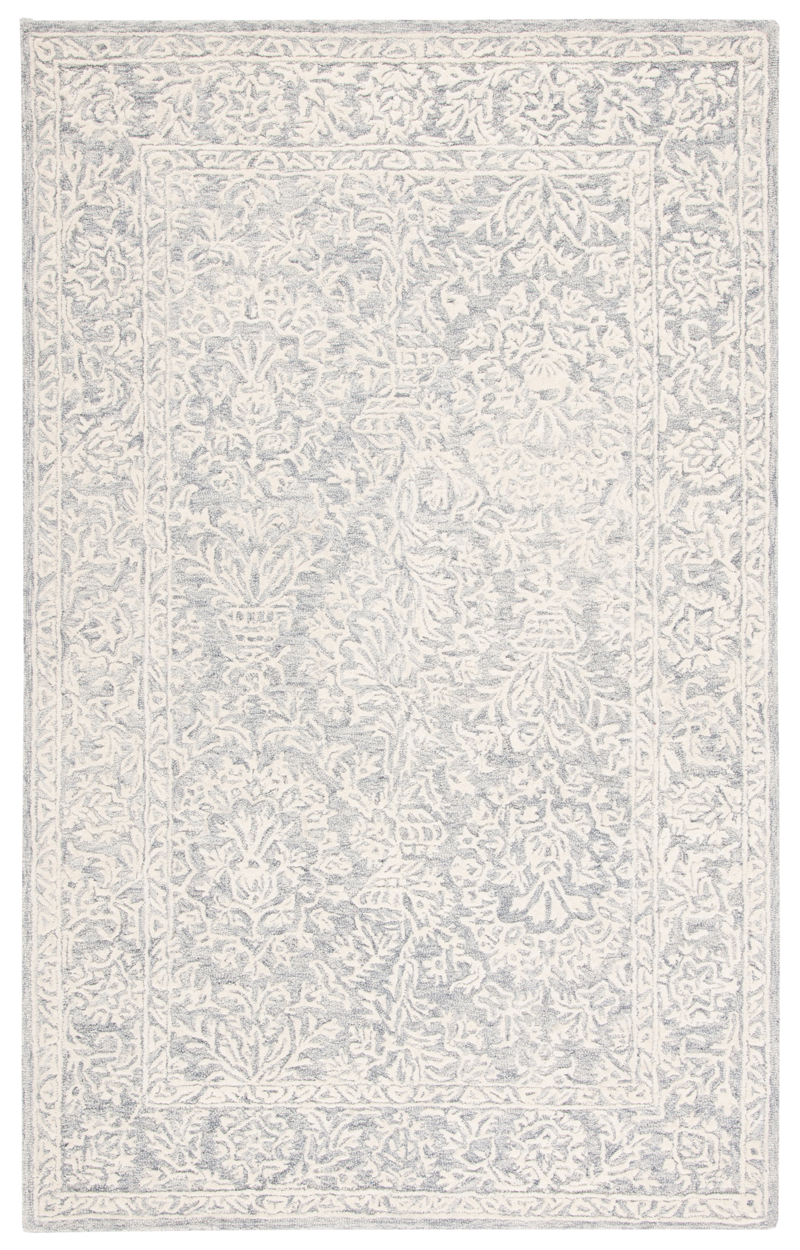 Ivory Elegance Hand-Tufted Wool Rectangular Rug - 3' x 5'