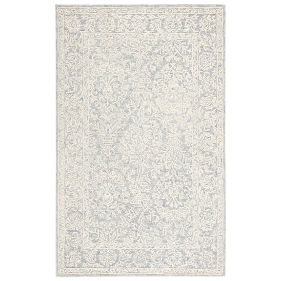 SAFAVIEH Metro Amias Medallion Area Rug, Dark Grey/Ivory, 4' x 6'