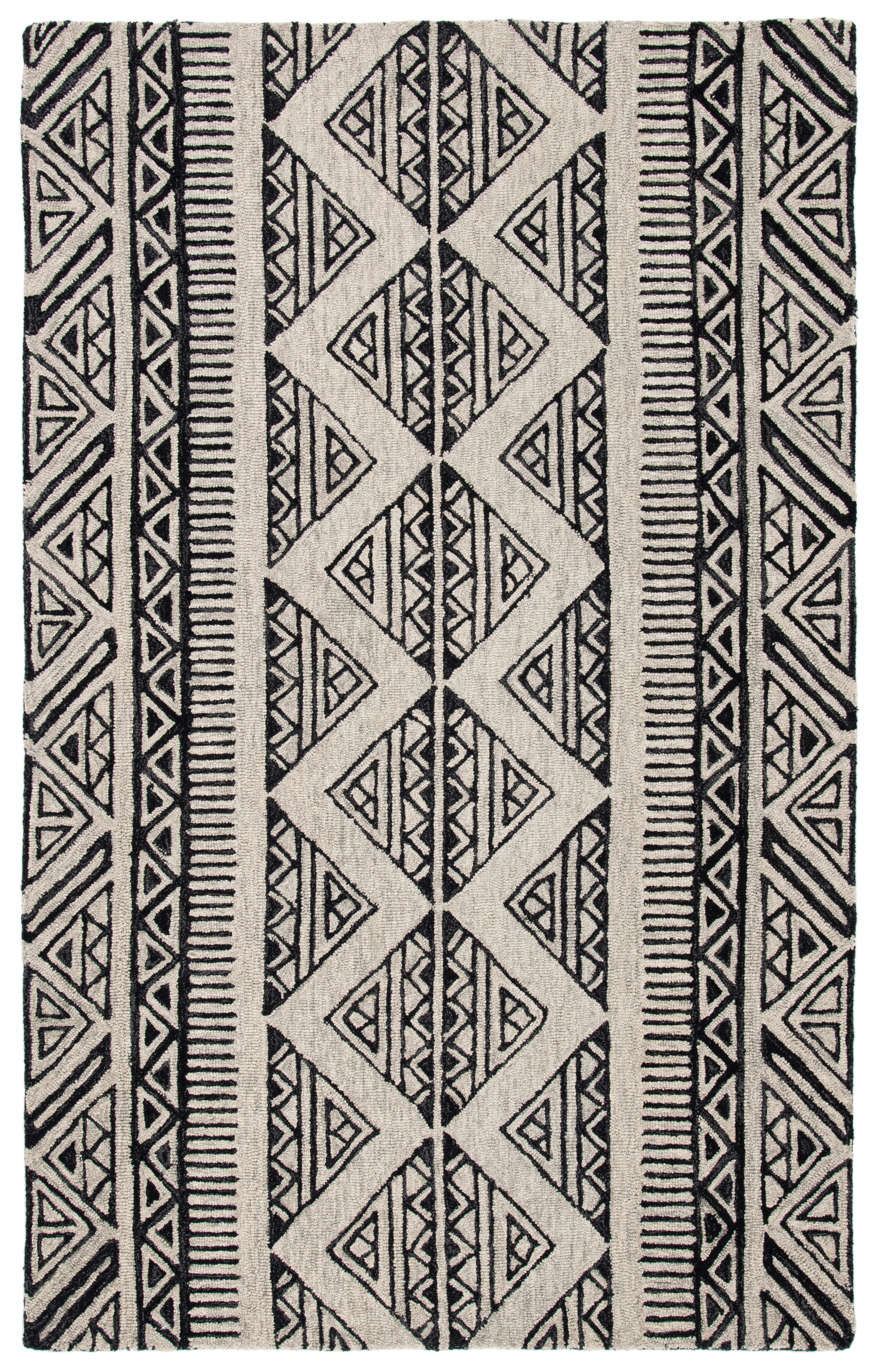 SAFAVIEH Metro Andrew Diamond Area Rug, Black/Beige, 5' x 8'