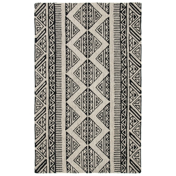 SAFAVIEH Metro Andrew Diamond Area Rug, Black/Beige, 5' x 8'