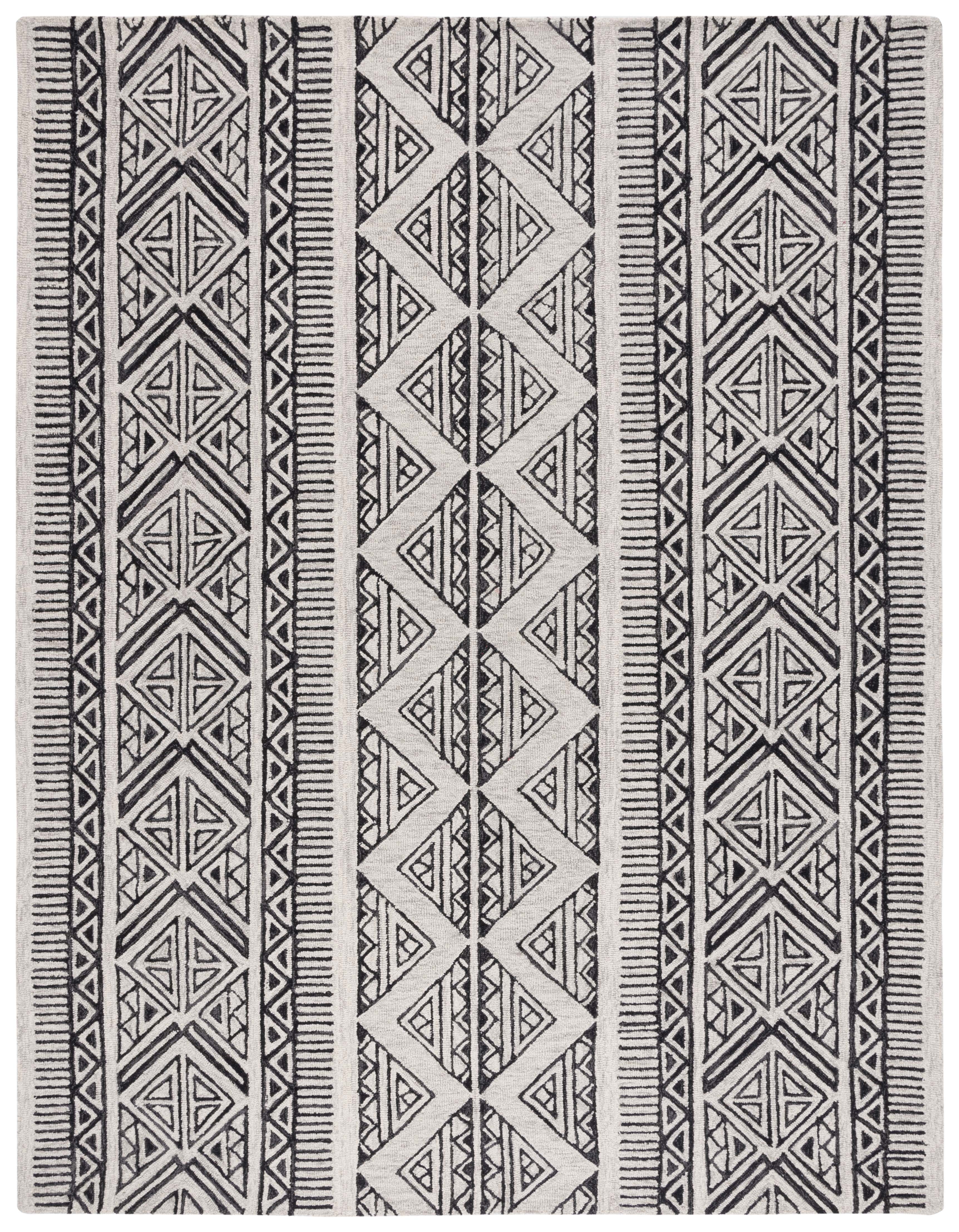 SAFAVIEH Metro Andrew Diamond Area Rug, Black/Beige, 8' x 10'