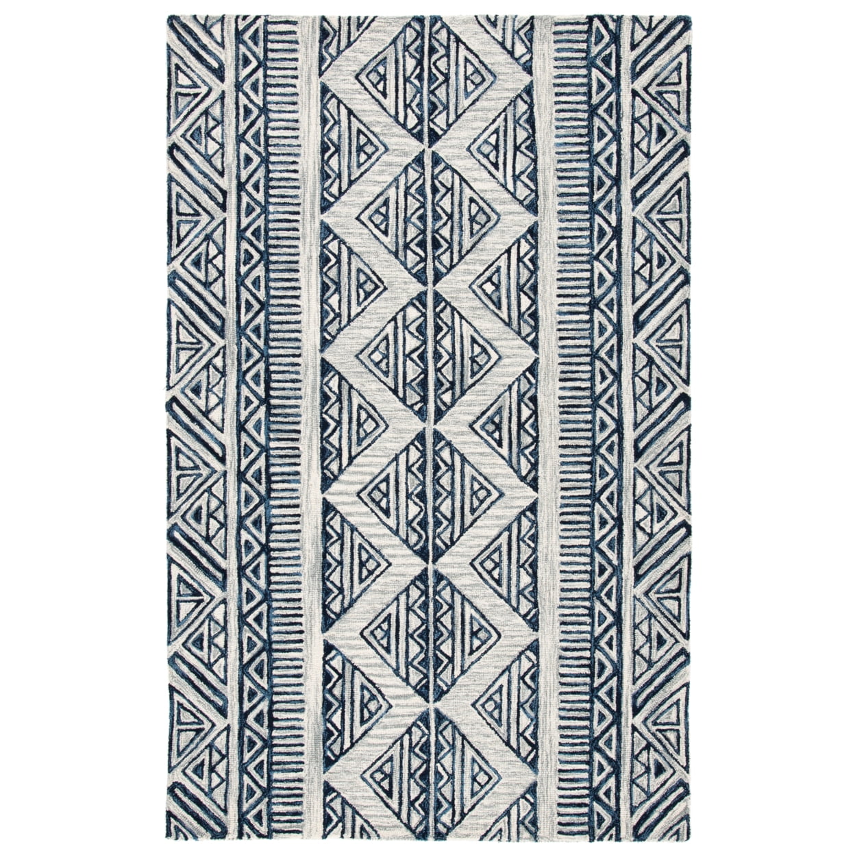 SAFAVIEH Metro Andrew Diamond Area Rug, Blue/Ivory, 4' x 6'