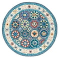thumbnail image 1 of SAFAVIEH Metro Audra Medallion Area Rug, Blue/Ivory, 6' x 6' Round, 1 of 8