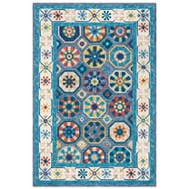 SAFAVIEH Metro Audra Medallion Area Rug, Blue/Ivory, 8' x 10'