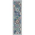thumbnail image 1 of SAFAVIEH Metro Audra Medallion Runner Rug, Blue/Ivory, 2'3" x 9', 1 of 8