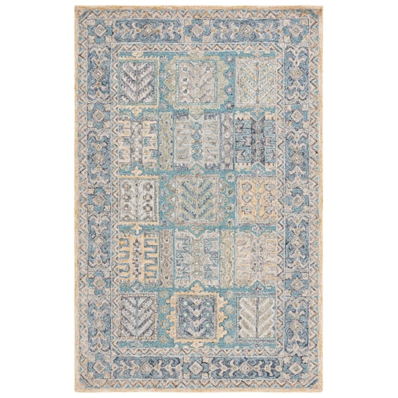 SAFAVIEH Metro Azalea Medallion Area Rug, Teal/Blue, 3' x 5'