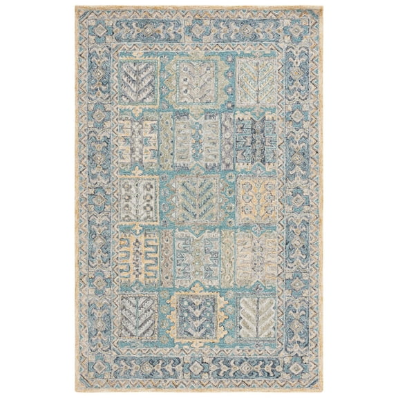 SAFAVIEH Metro Azalea Medallion Area Rug, Teal/Blue, 8' x 10'