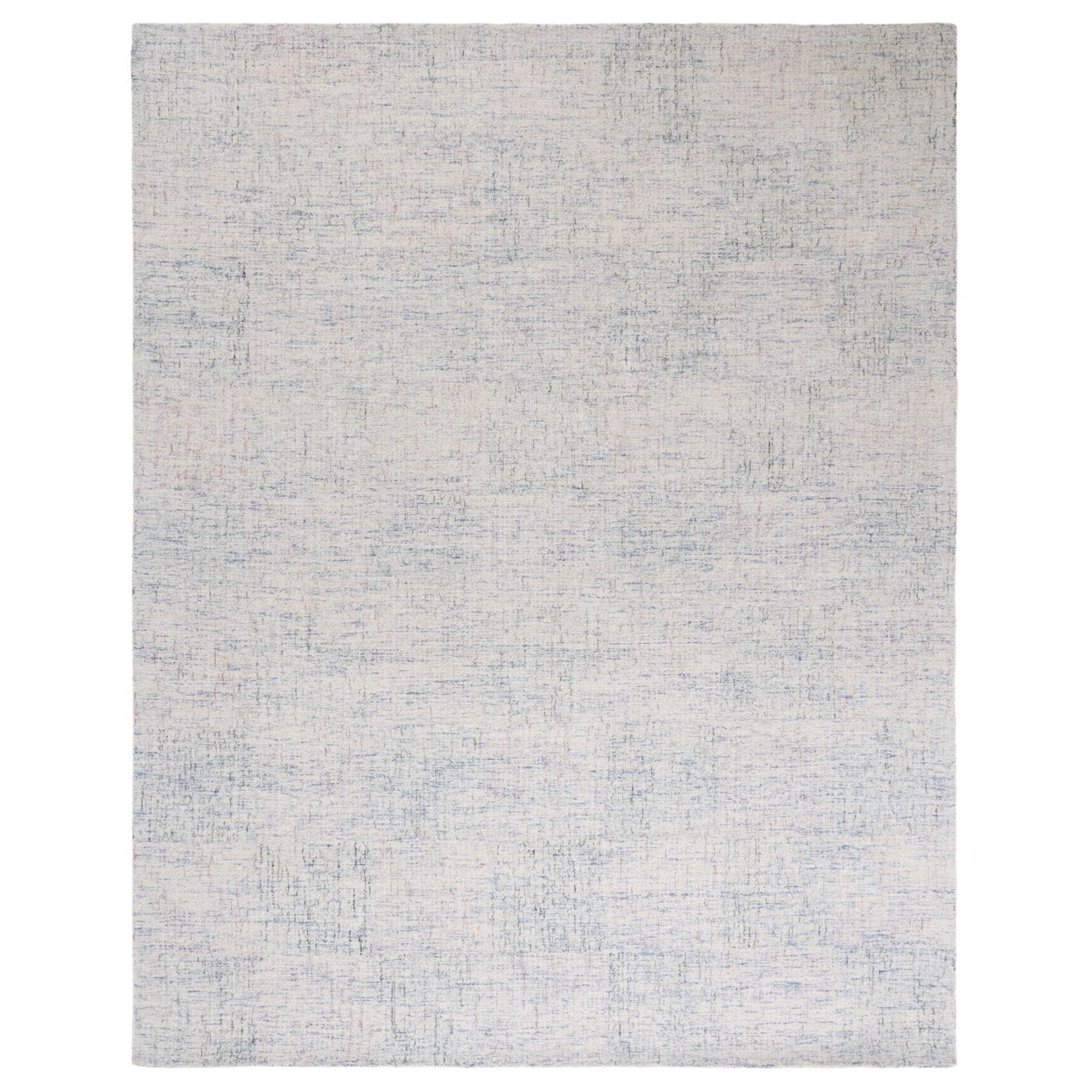 Metro Blue and White Hand-Tufted Wool Area Rug