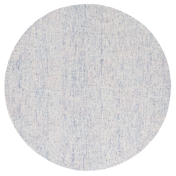SAFAVIEH Metro Barnes Distressed Area Rug, Blue/Ivory, 6' x 6' Round