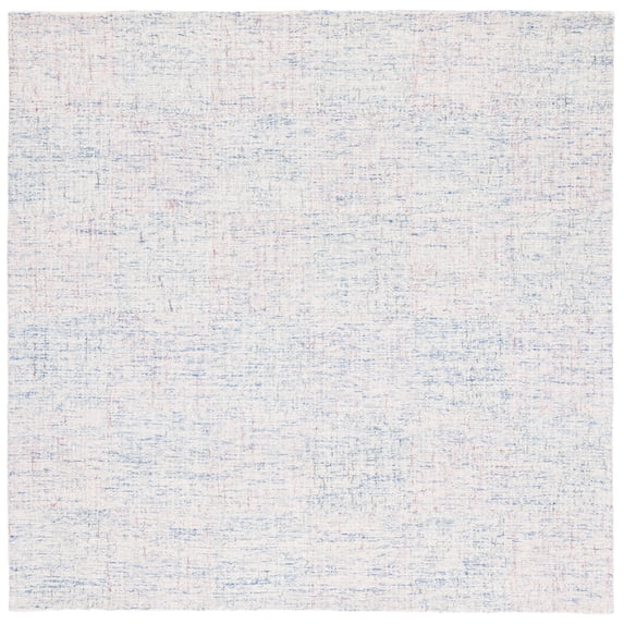 SAFAVIEH Metro Barnes Distressed Area Rug, Blue/Ivory, 6' x 6' Square