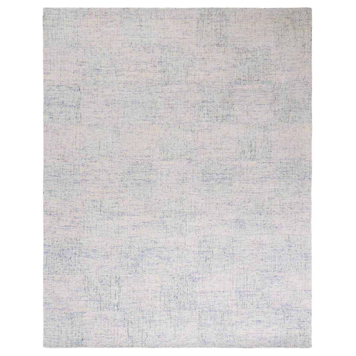 Blue and Ivory Hand-Tufted Wool 8' x 10' Area Rug