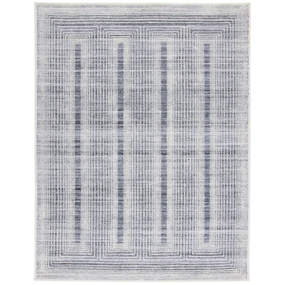 SAFAVIEH Metro Bayon Bordered Area Rug, Dark Grey/Ivory, 3' x 5'