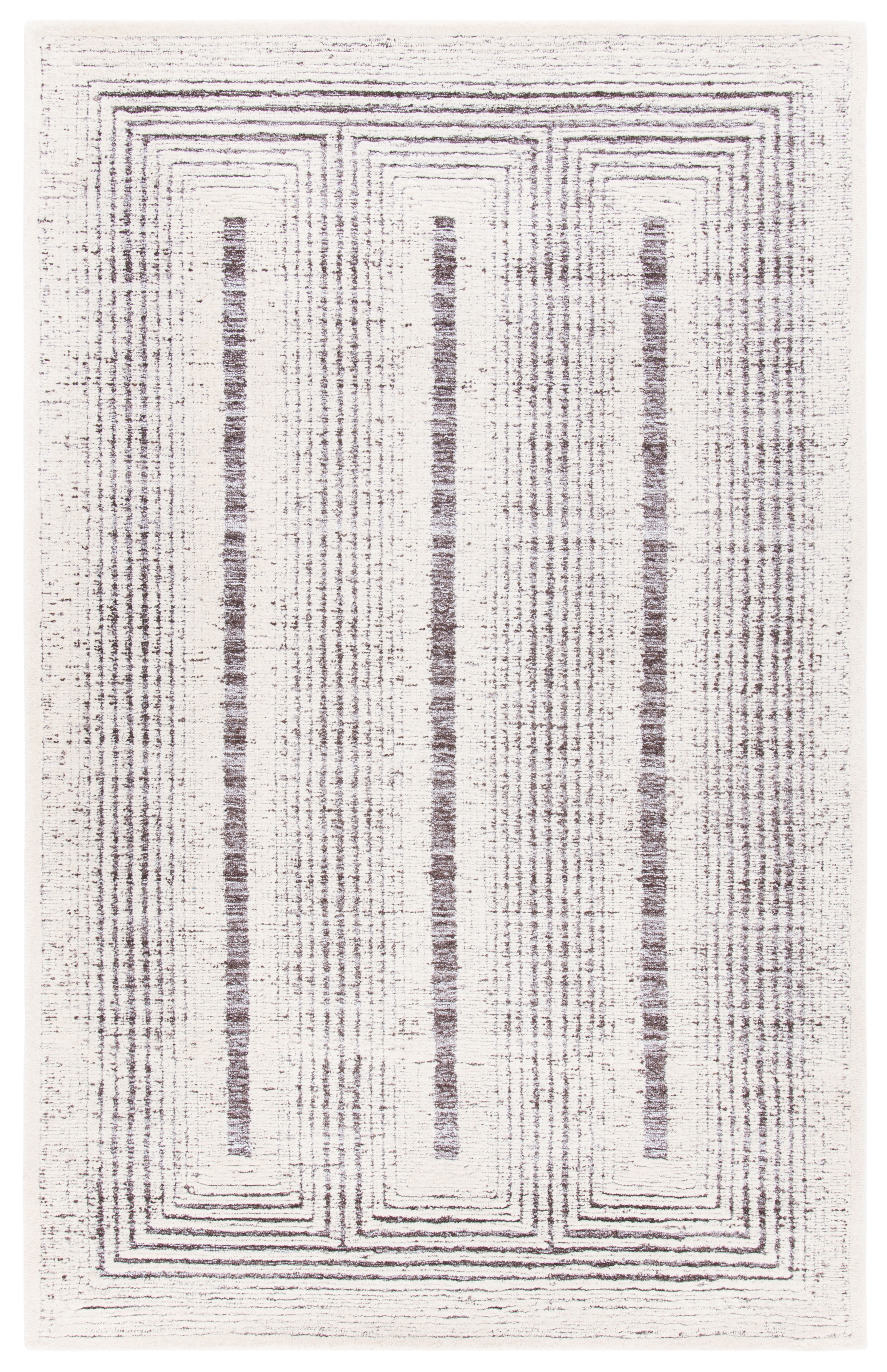 SAFAVIEH Metro Bayon Bordered Area Rug, Grey/Ivory, 6' x 9'