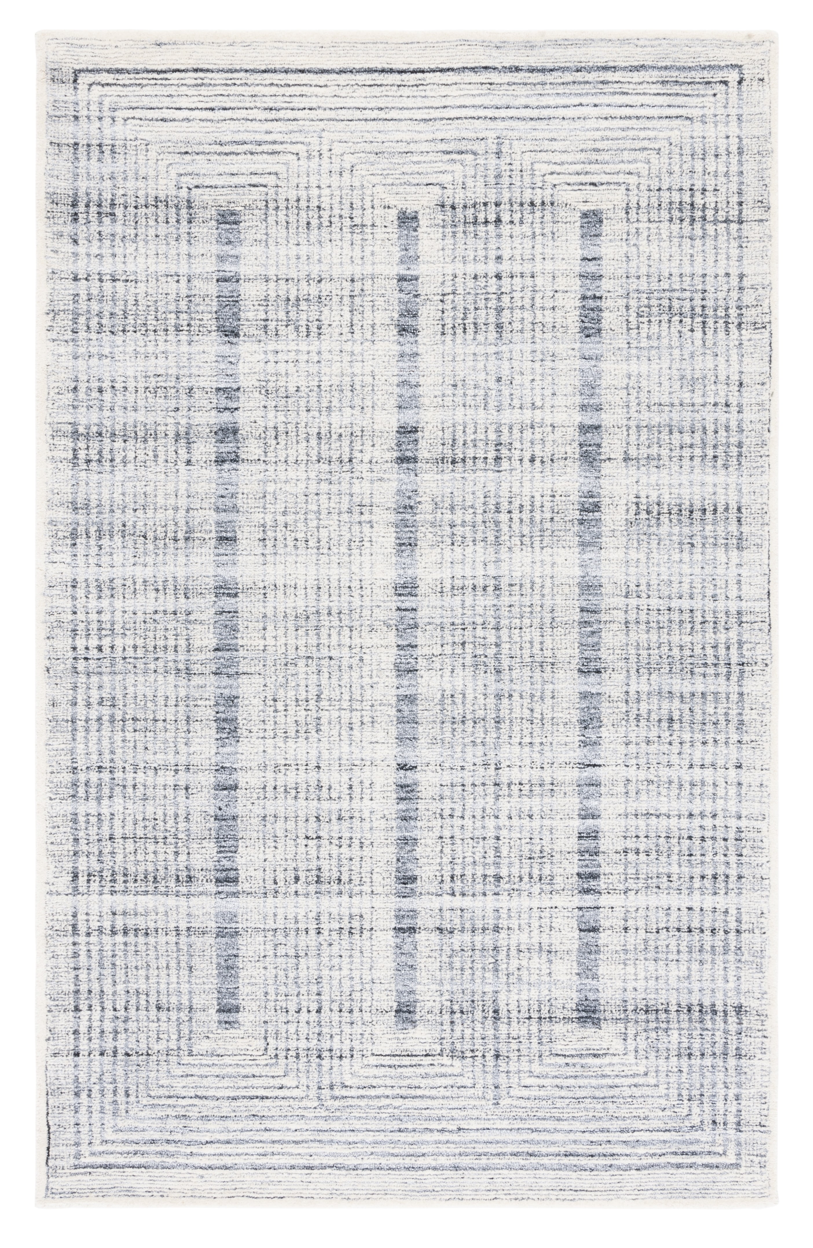 Elegance Metro 5' x 8' Hand-Tufted Wool Area Rug in Light Grey