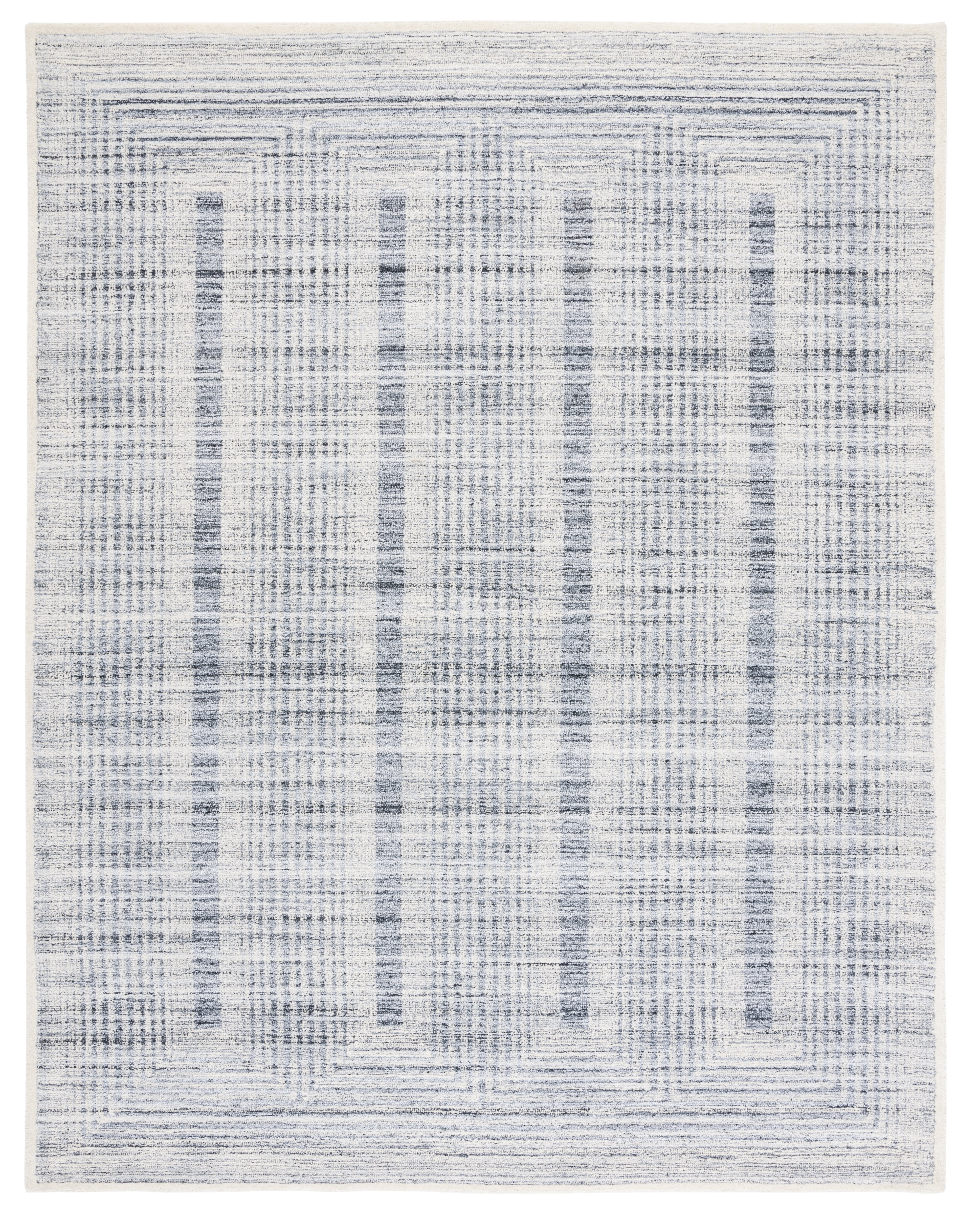 SAFAVIEH Metro Bayon Bordered Area Rug, Light Grey/Ivory, 8' x 10'