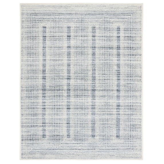 SAFAVIEH Metro Bayon Bordered Area Rug, Light Grey/Ivory, 8' x 10'